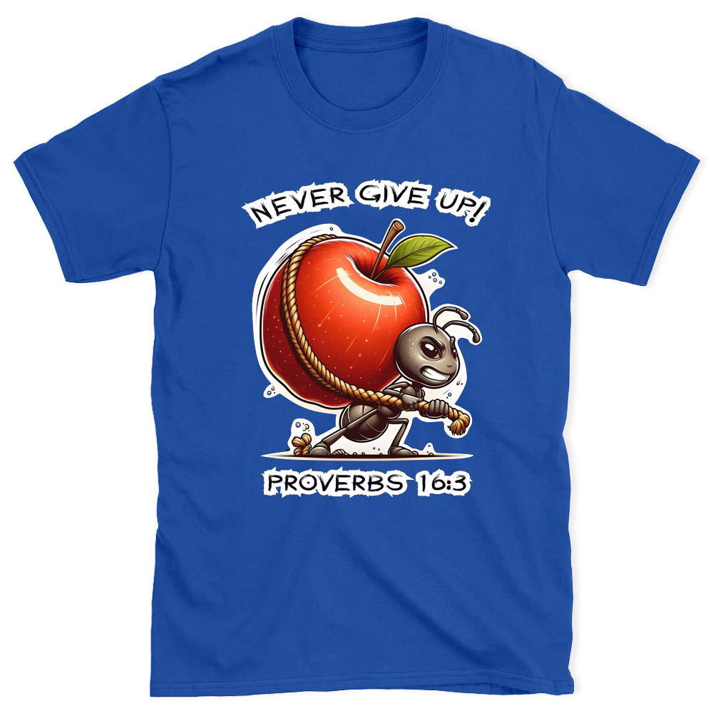 Never Give Up Chirstian Washed T-Shirt