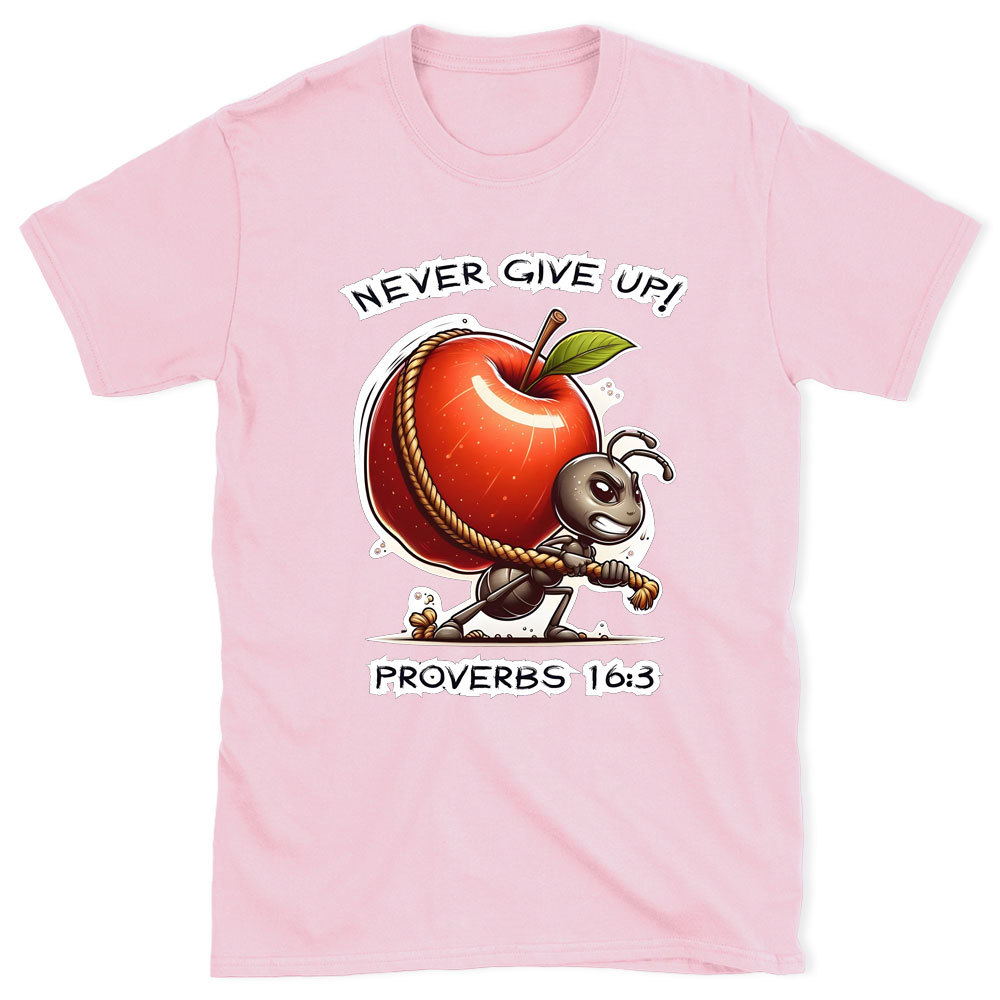 Never Give Up Chirstian Washed T-Shirt