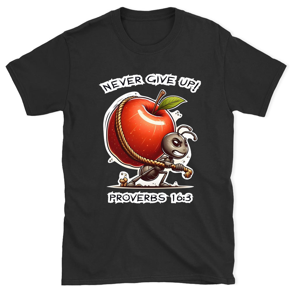 Never Give Up Chirstian Washed T-Shirt