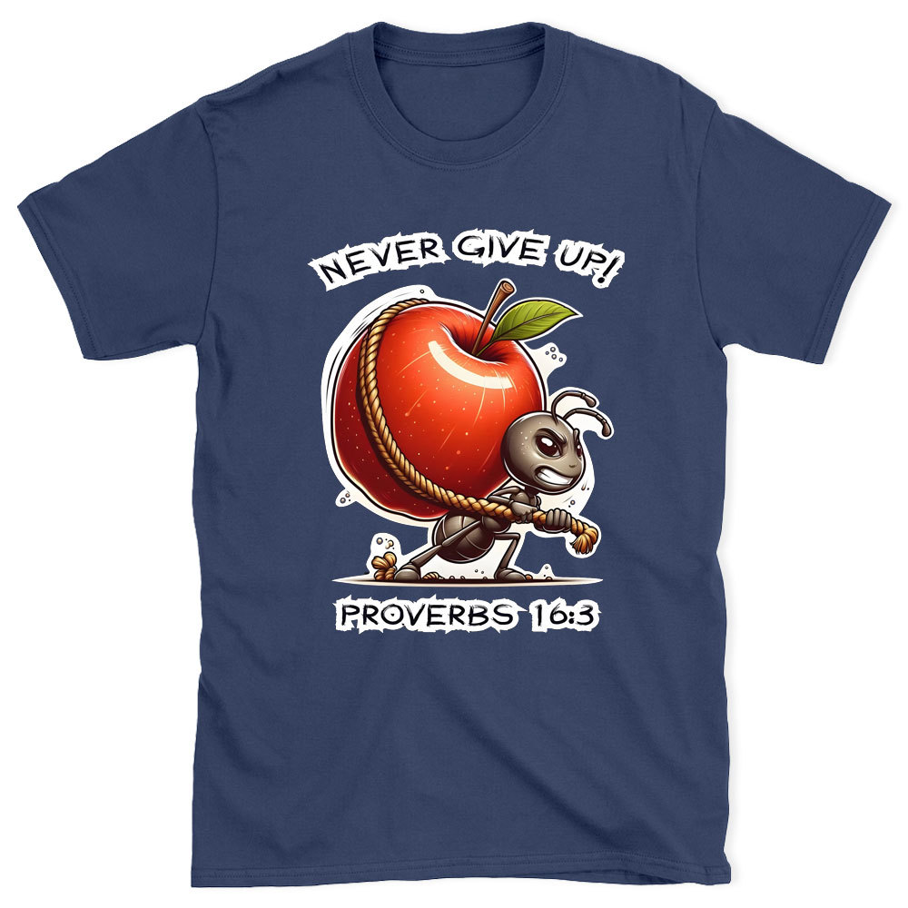 Never Give Up Chirstian Washed T-Shirt