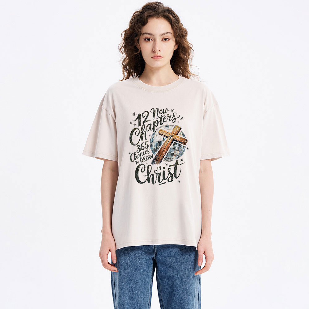 New Chapters In Christ Christian Washed T-Shirt