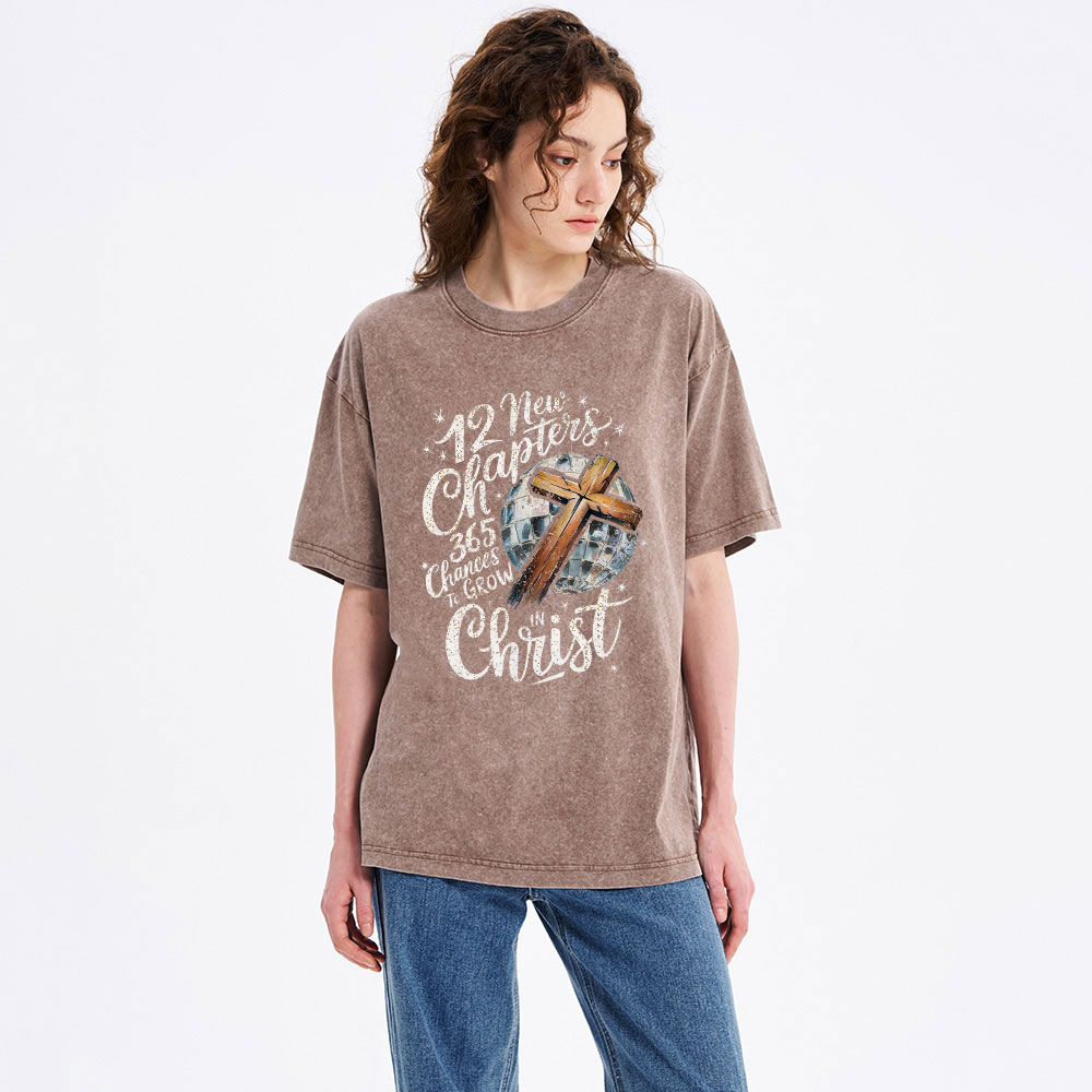 New Chapters In Christ Christian Washed T-Shirt