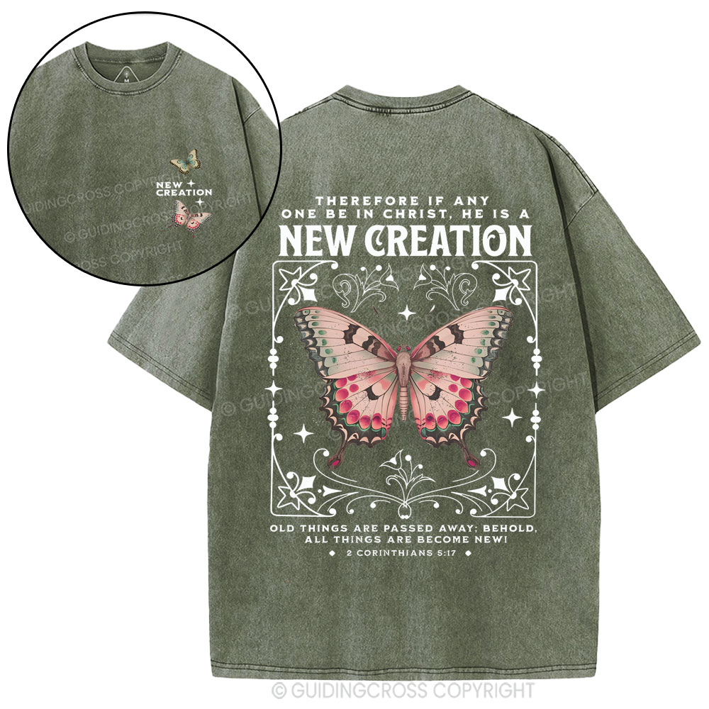 New Creation Christian Washed T-Shirt