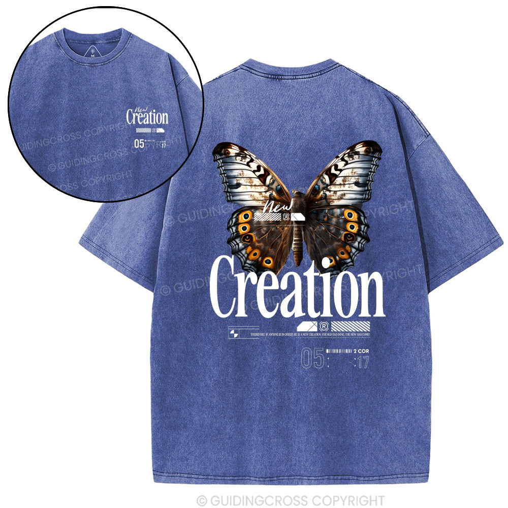 Double-sided sample washed T-Shirt Sale - GuidingCross