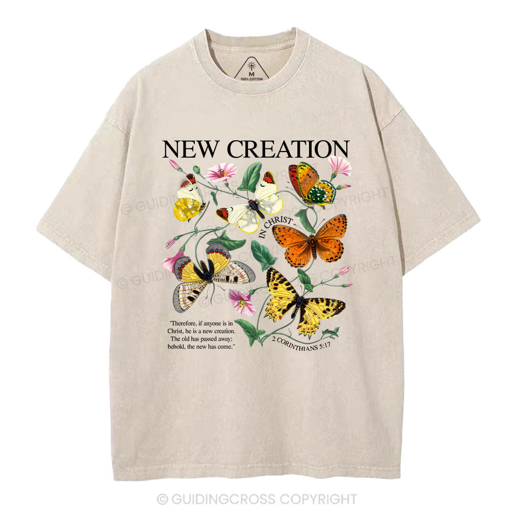 New Creation In Christ Christian Washed T-Shirt