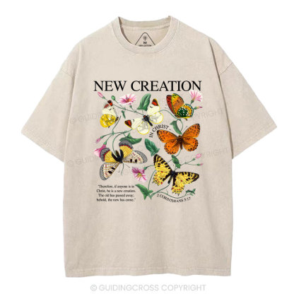New Creation In Christ Christian Washed T-Shirt