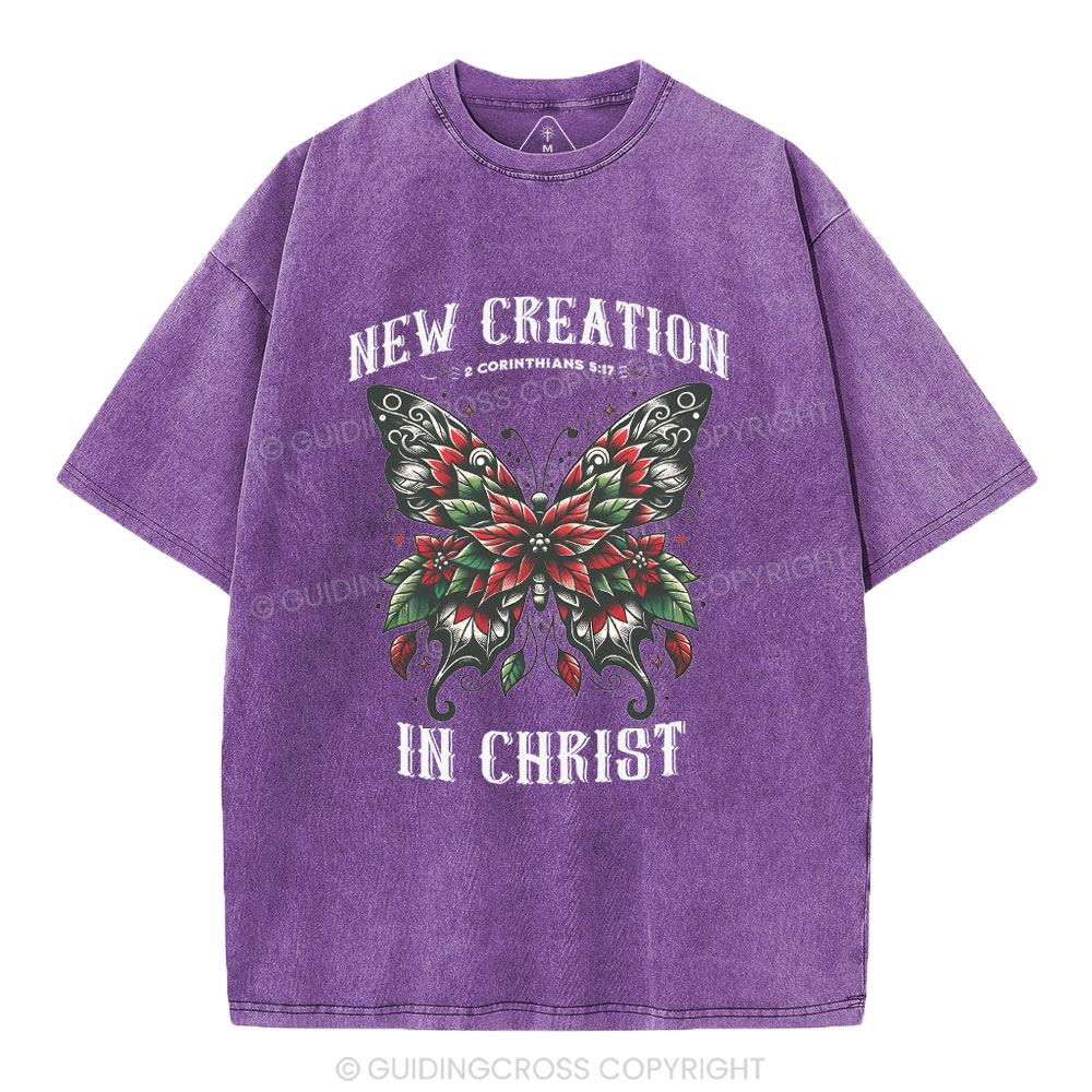 New Creation In Christ Christian Washed T-Shirt