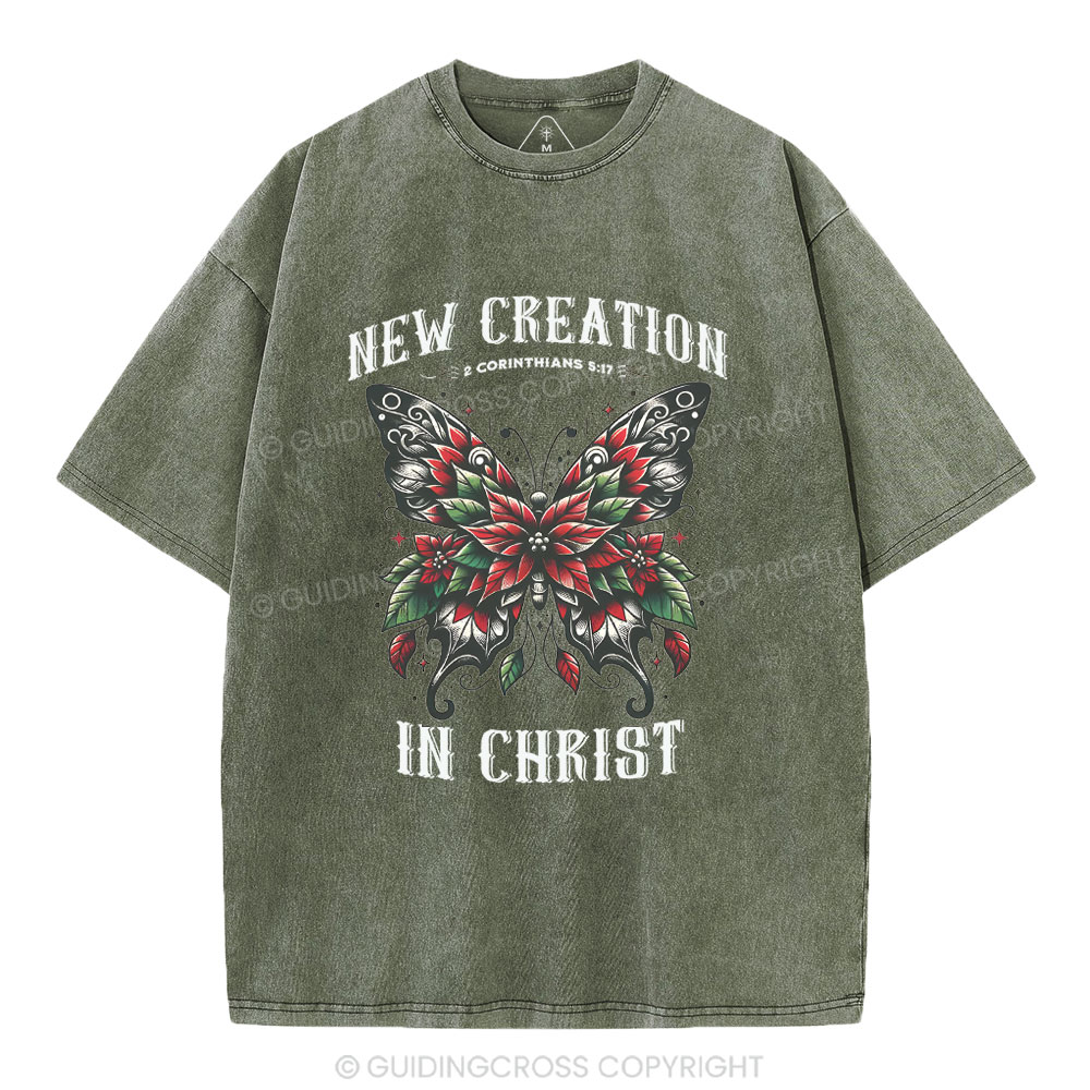 New Creation In Christ Christian Washed T-Shirt