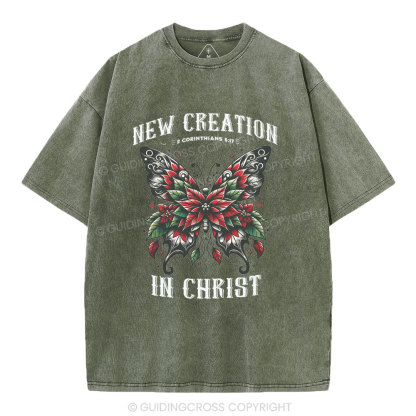 New Creation In Christ Christian Washed T-Shirt