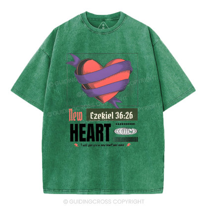 New Heart Christian Washed T-Shirt