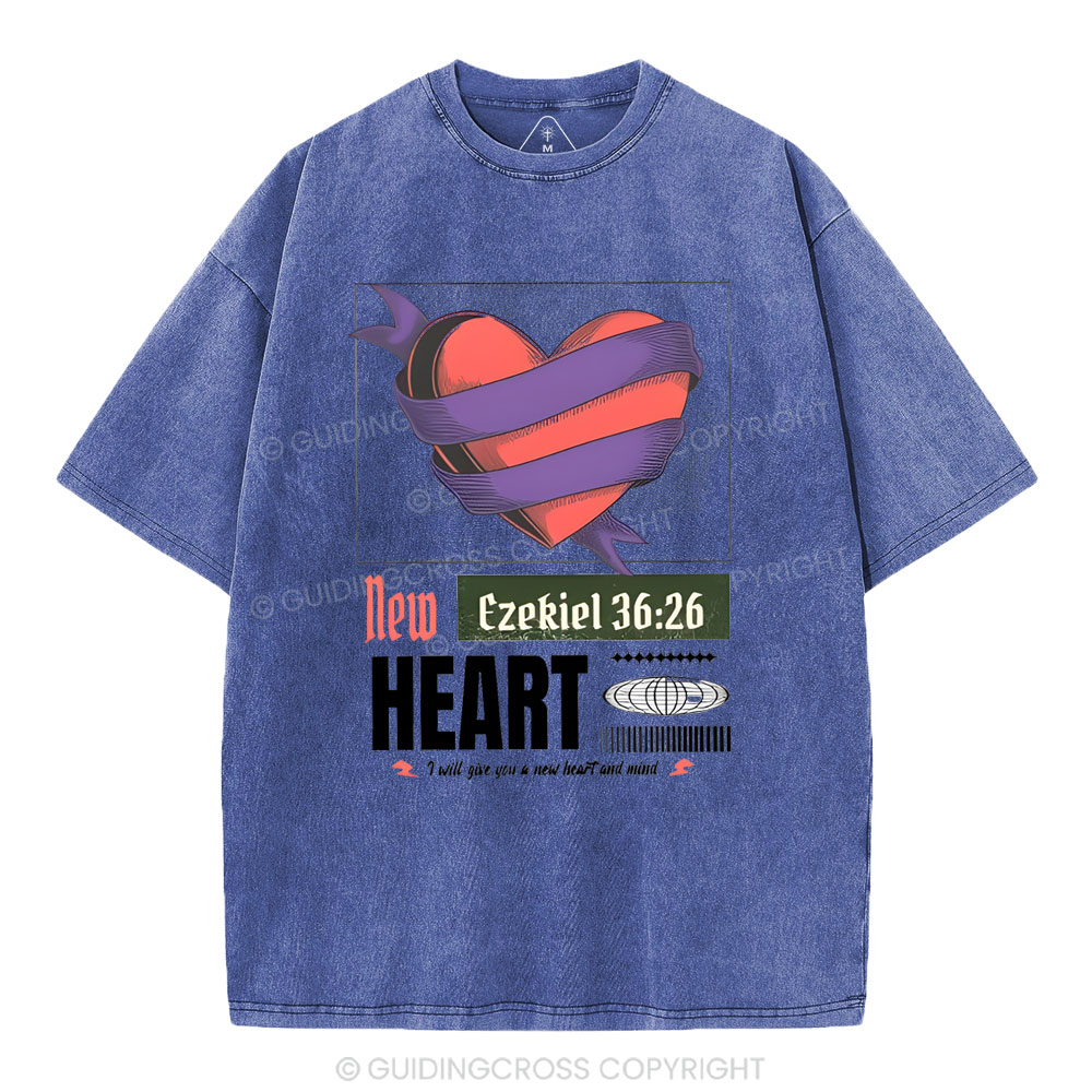 New Heart Christian Washed T-Shirt