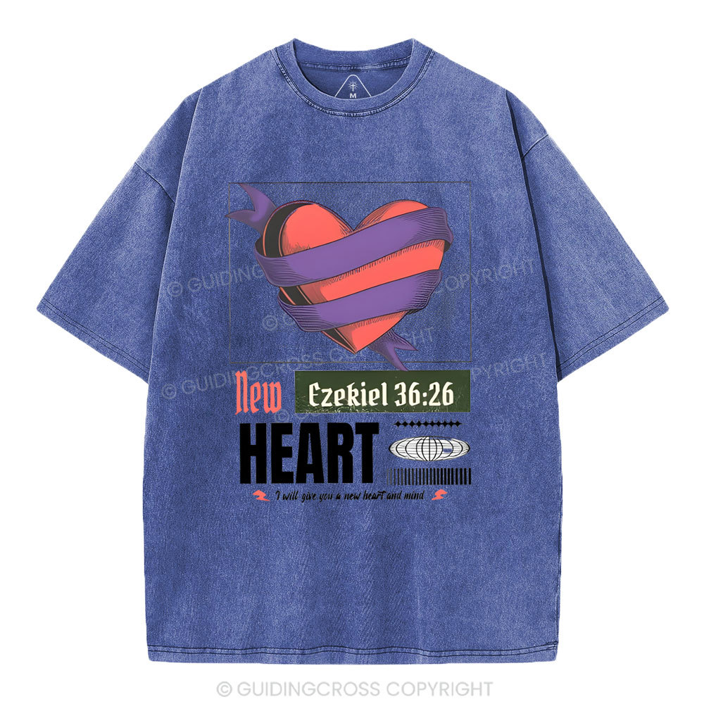 New Heart Christian Washed T-Shirt