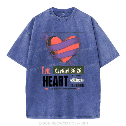 New Heart Christian Washed T-Shirt