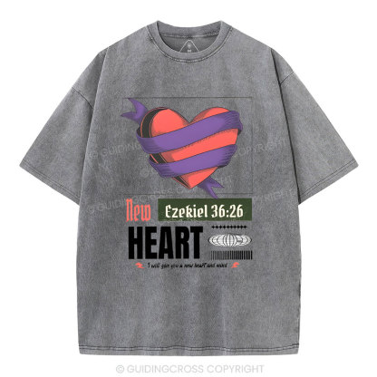 New Heart Christian Washed T-Shirt