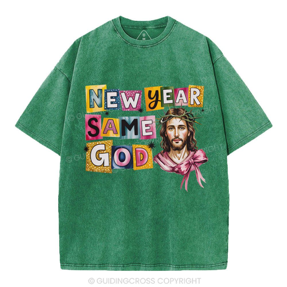 New Year Same God Christian Washed T-Shirt