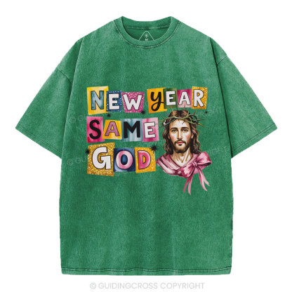 New Year Same God Christian Washed T-Shirt