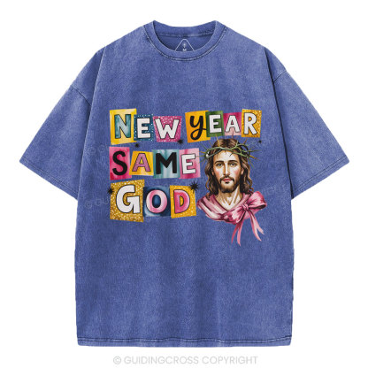 New Year Same God Christian Washed T-Shirt