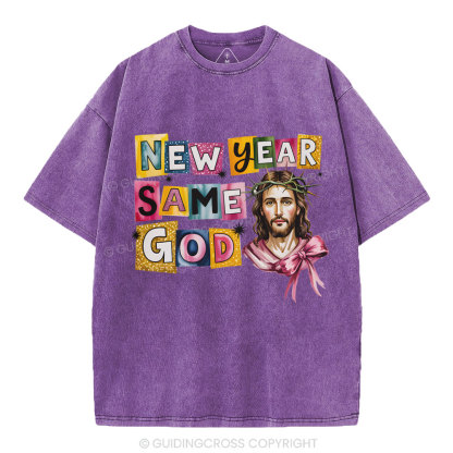 New Year Same God Christian Washed T-Shirt