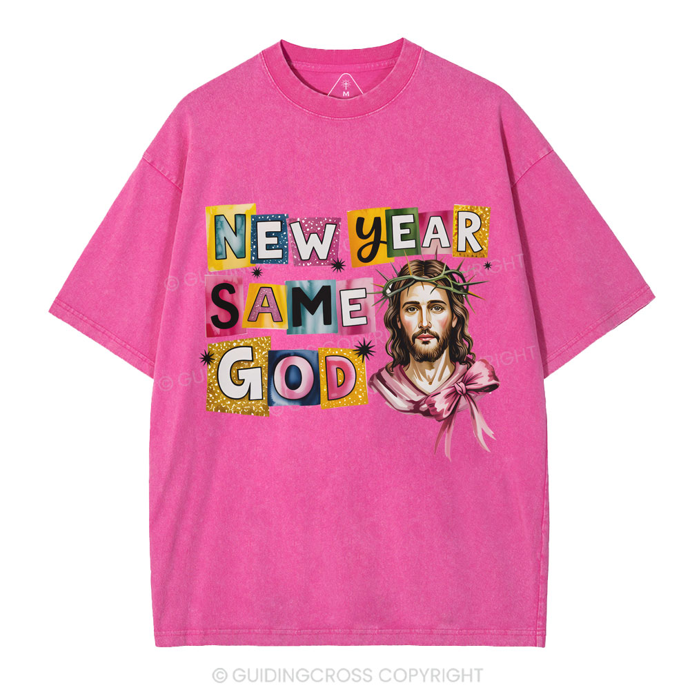New Year Same God Christian Washed T-Shirt
