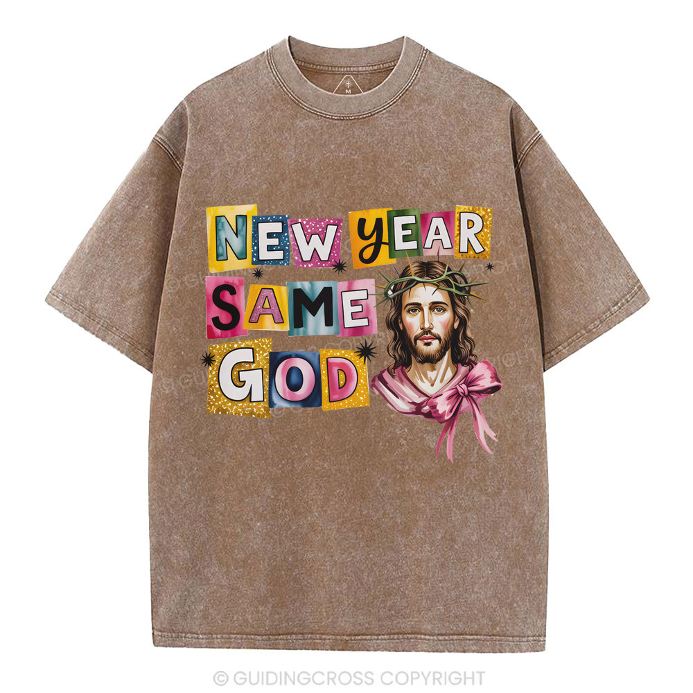 New Year Same God Christian Washed T-Shirt