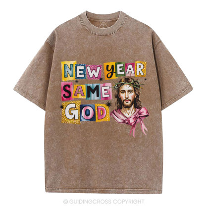 New Year Same God Christian Washed T-Shirt