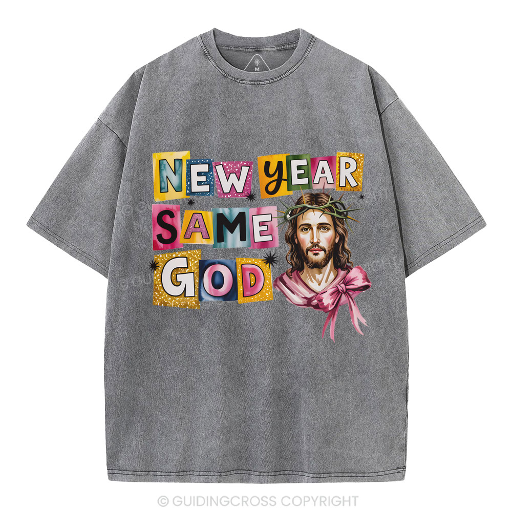 New Year Same God Christian Washed T-Shirt