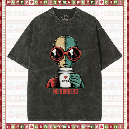 No Boroers  Christian Washed T-Shirt
