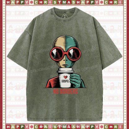 No Boroers  Christian Washed T-Shirt