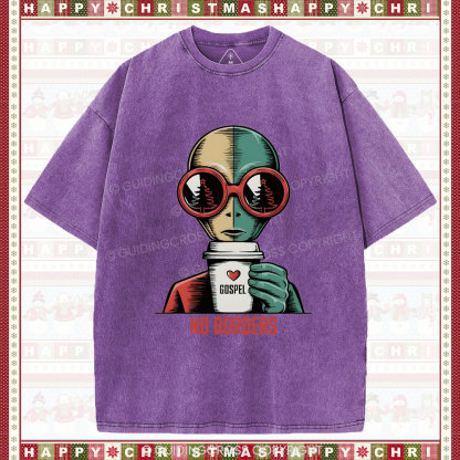 No Boroers  Christian Washed T-Shirt