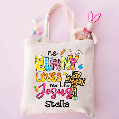 No Bunny Loves Me Like Jesus Christian Easter Tote Bag