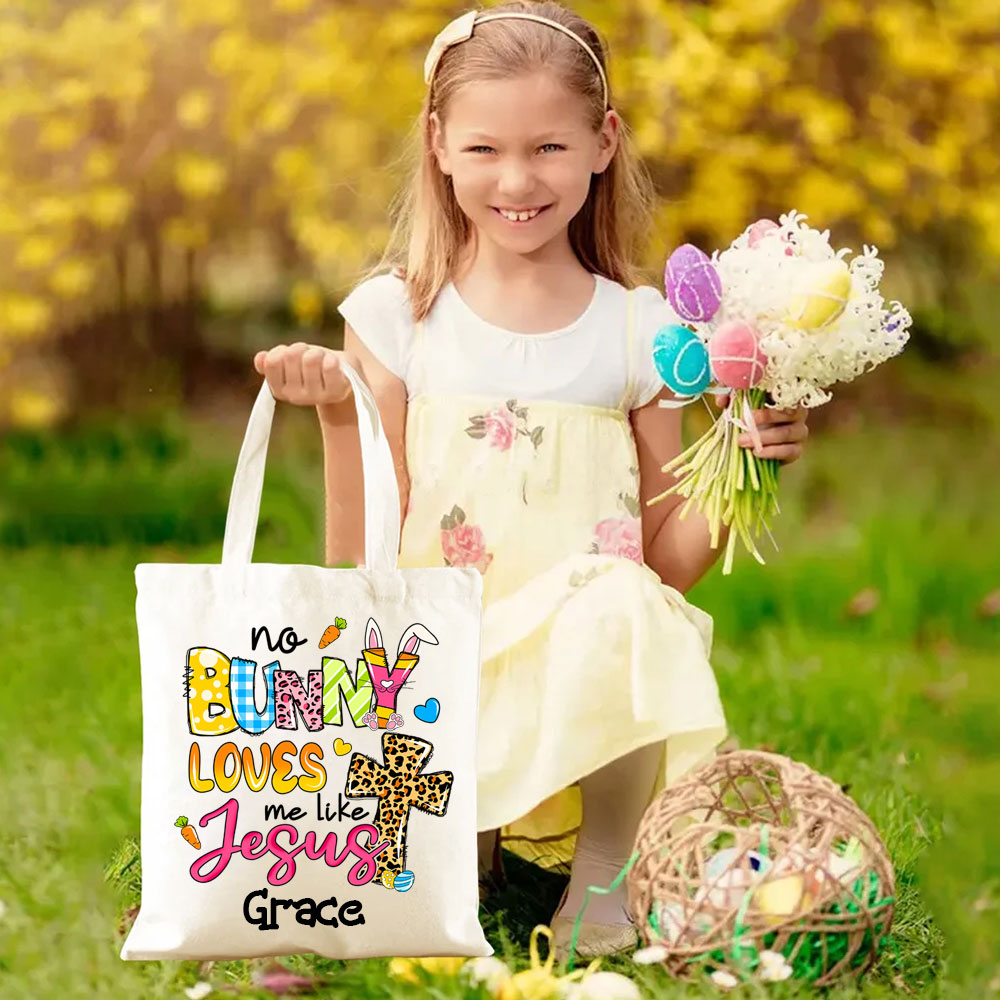 No Bunny Loves Me Like Jesus Christian Easter Tote Bag
