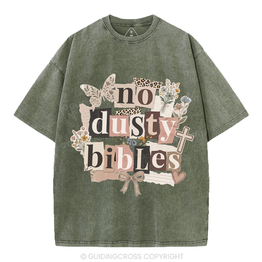 No Dusty Bibles Christian Washed T-Shirt