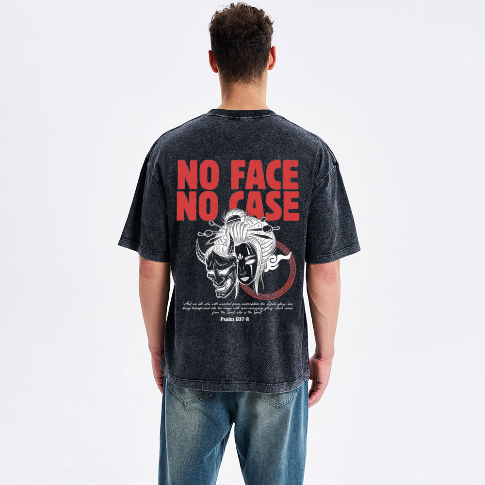 No Face No Case Christian Washed T-Shirt