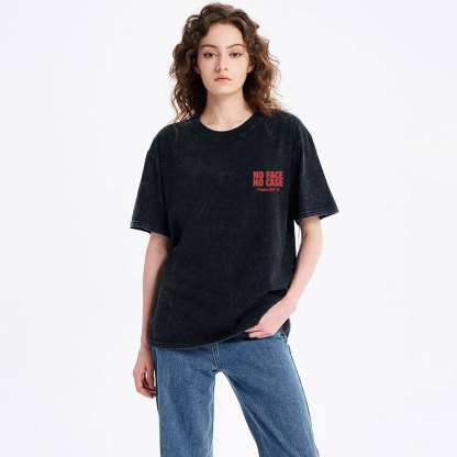 No Face No Case Christian Washed T-Shirt
