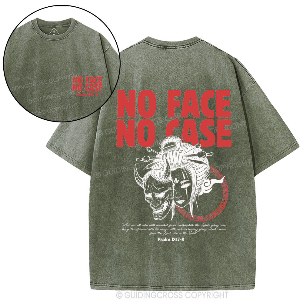 No Face No Case Christian Washed T-Shirt