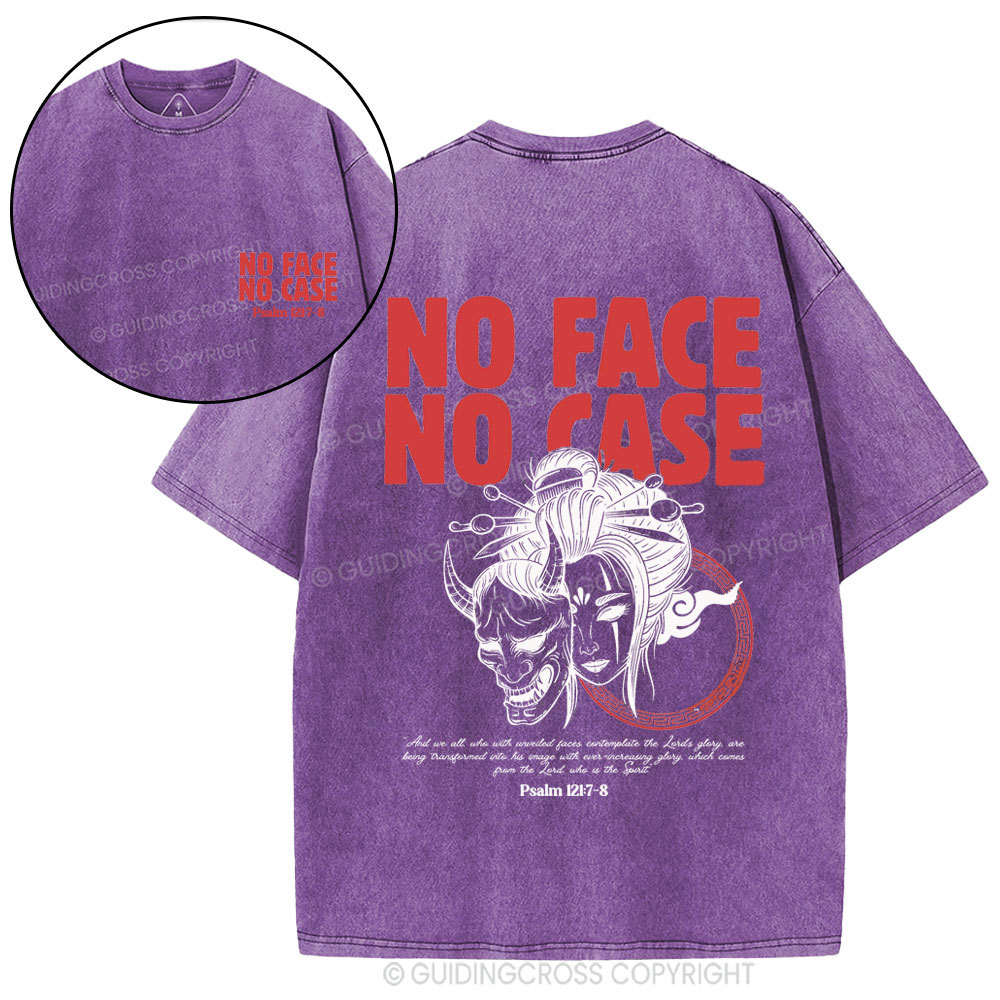 No Face No Case Christian Washed T-Shirt