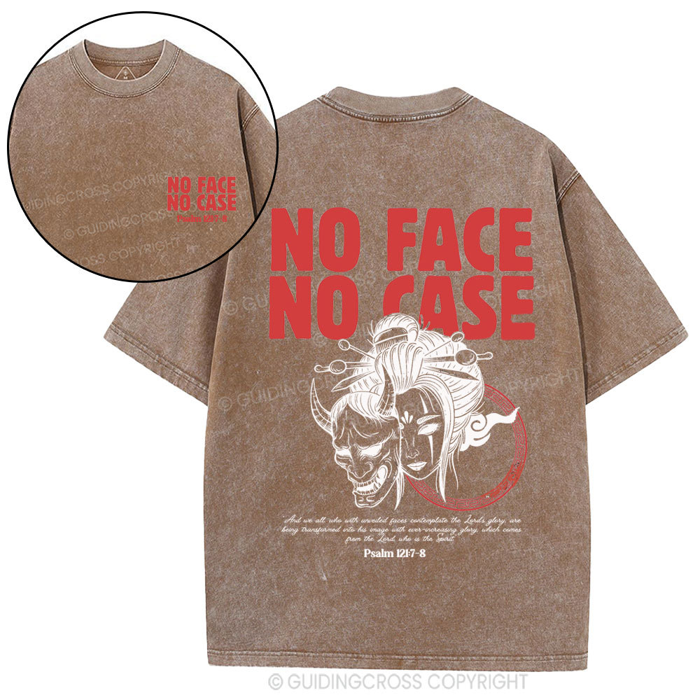 No Face No Case Christian Washed T-Shirt