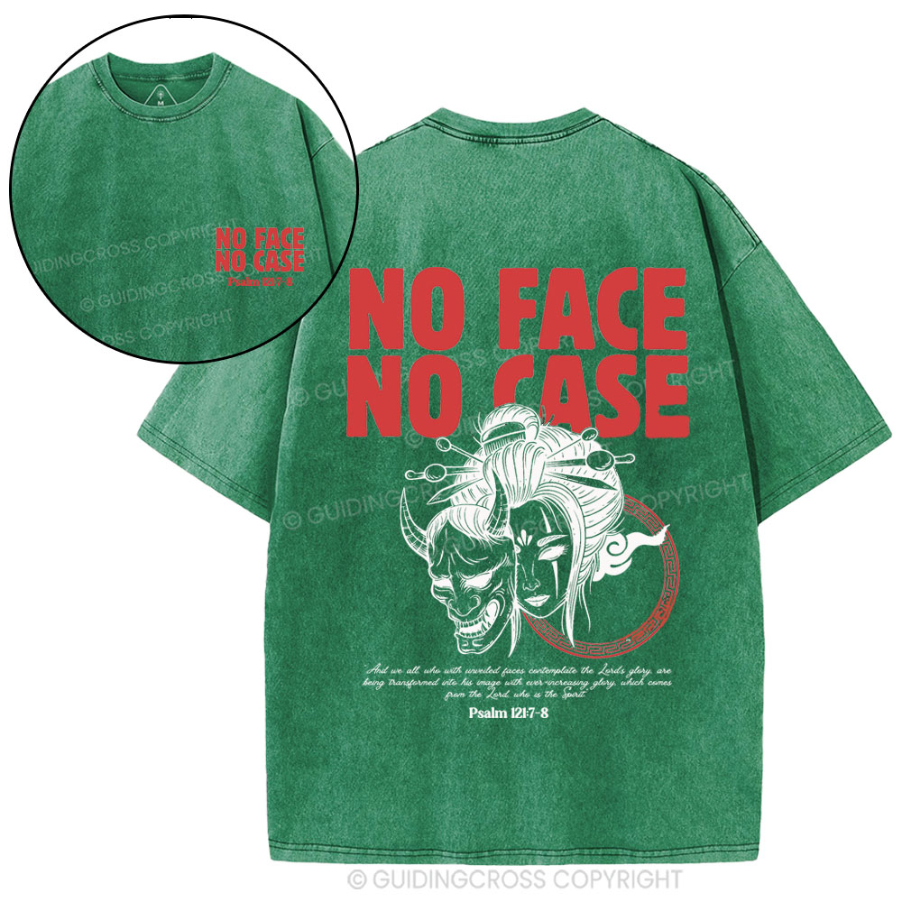 No Face No Case Christian Washed T-Shirt