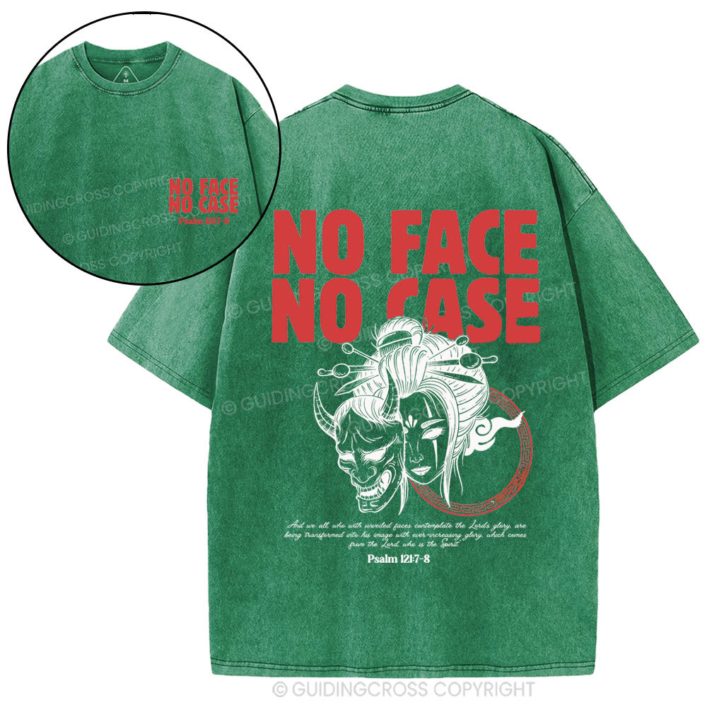 No Face No Case Christian Washed T-Shirt