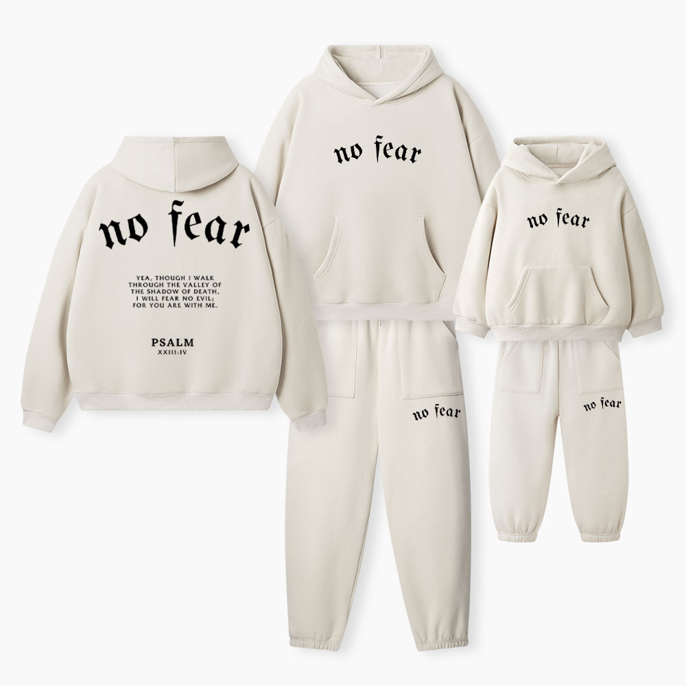No Fear Christian Premium Matching Fleece Hoodie Set