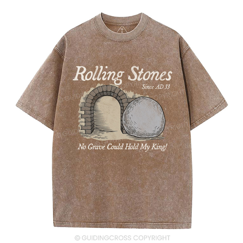 No Grave Could Hold My King Christian Washed T-Shirt