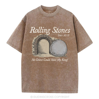 No Grave Could Hold My King Christian Washed T-Shirt