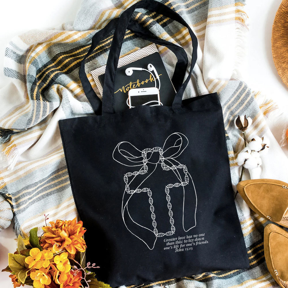 No Greater Love Christian Canvas Tote Bag