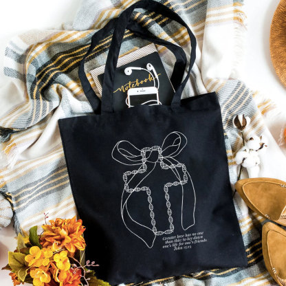 No Greater Love Christian Canvas Tote Bag