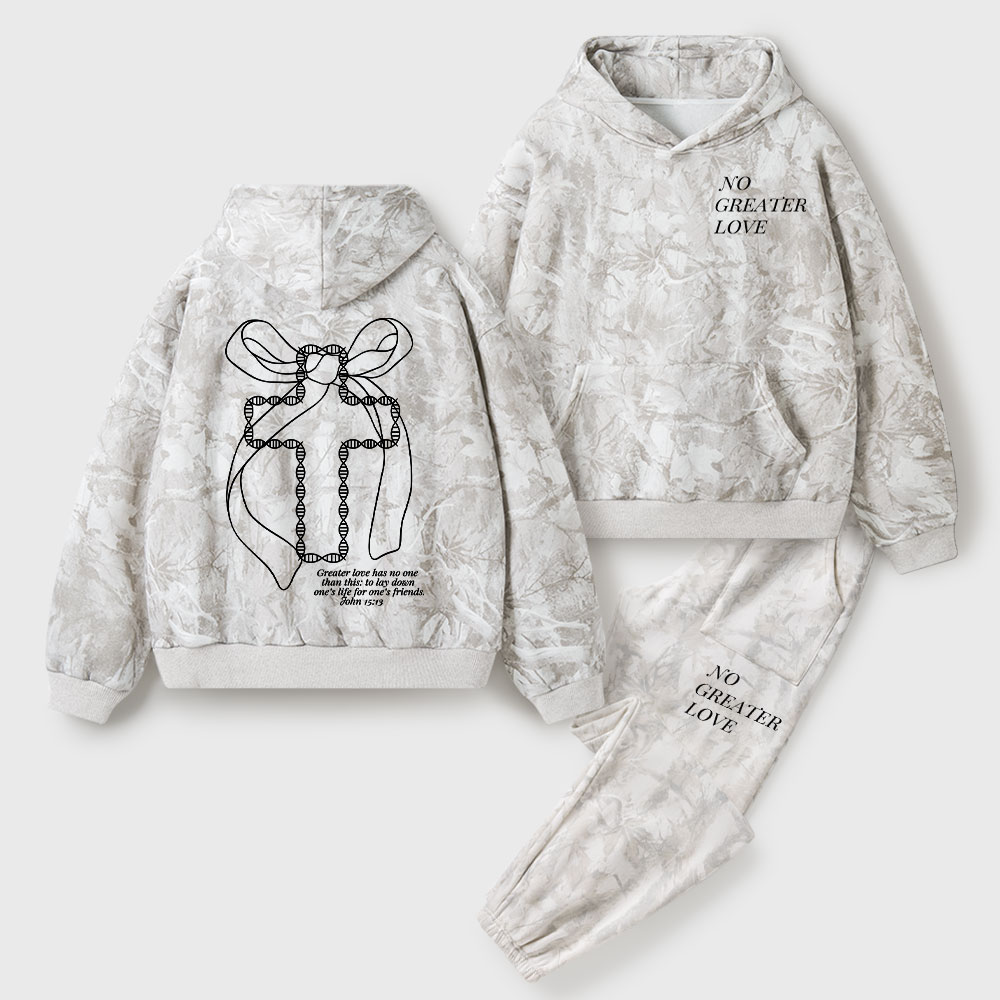 No Greater Love Christian Camo Fleece Hoodie Set