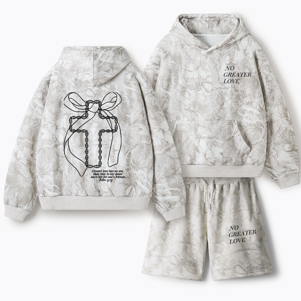No Greater Love Christian Camo Fleece Hoodie Set