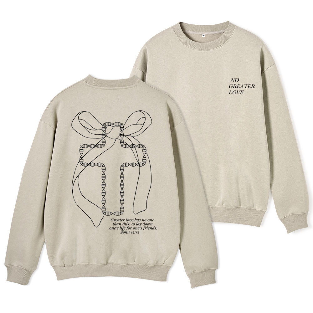 No Greater Love Christian Fleece Sweatshirt