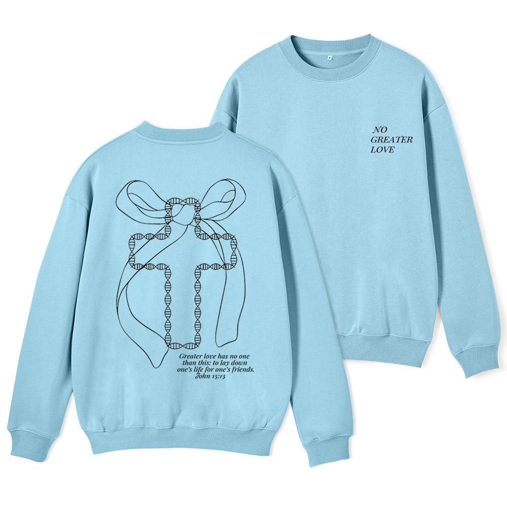 No Greater Love Christian Fleece Sweatshirt