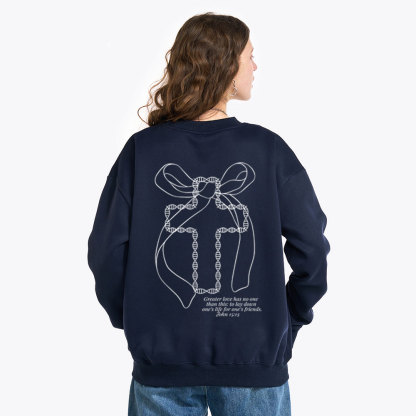No Greater Love Christian Fleece Sweatshirt