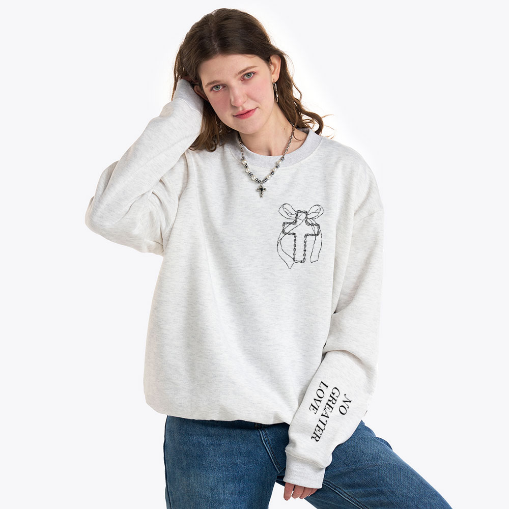 No Greater Love Christian Fleece Sweatshirt